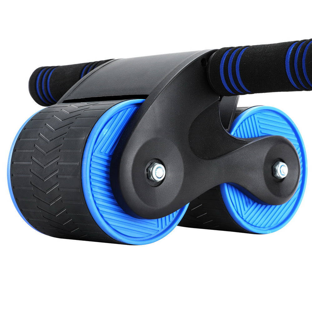 Everfit Ab Roller Automatic Rebound Abdominal Wheel Home Gym Workout Blue-Sports & Fitness > Exercise, Gym & Fitness > Gym Equipment & Accessories-PEROZ Accessories