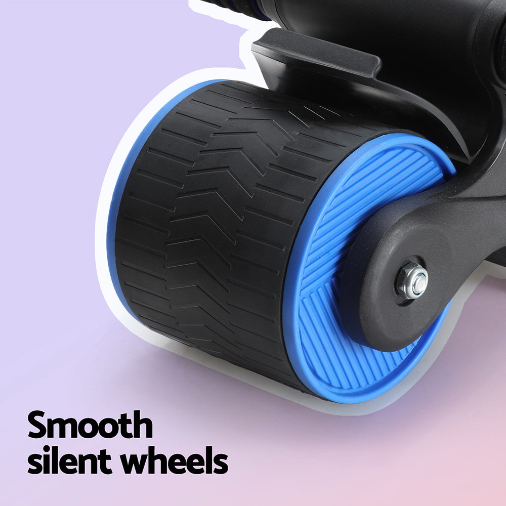 Everfit Ab Roller Automatic Rebound Abdominal Wheel Home Gym Workout Blue-Sports & Fitness > Exercise, Gym & Fitness > Gym Equipment & Accessories-PEROZ Accessories