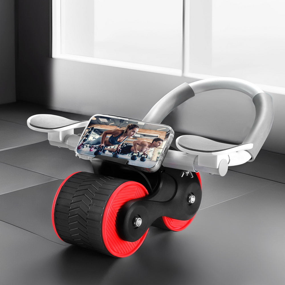 Everfit Ab Roller Automatic Rebound Abdominal Wheel with Knee Pad Home Gym Sport-Sports & Fitness > Exercise, Gym & Fitness > Gymnastics-PEROZ Accessories