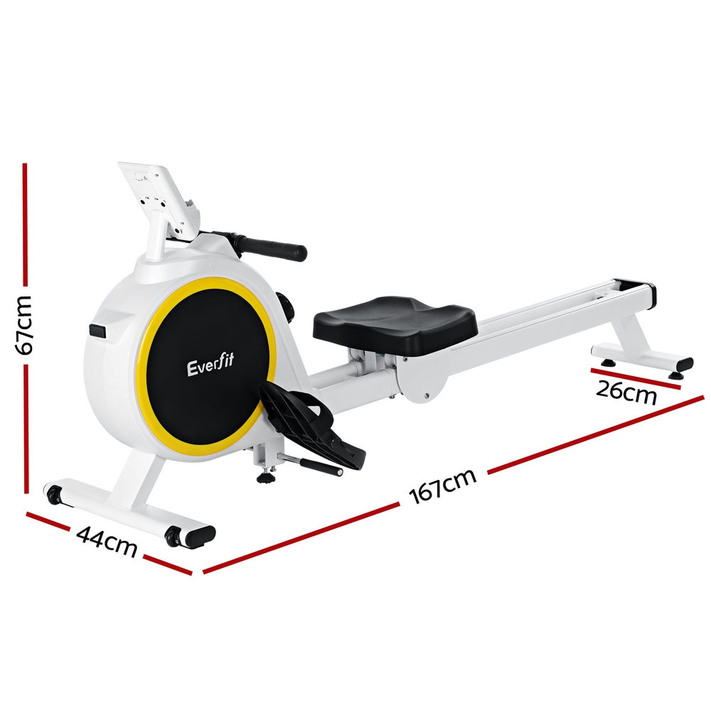 Everfit Rowing Machine 16 Levels Magnetic Rower Home Gym Cardio Workout-Sports & Fitness > Exercise, Gym & Fitness > Exercise Bikes-PEROZ Accessories