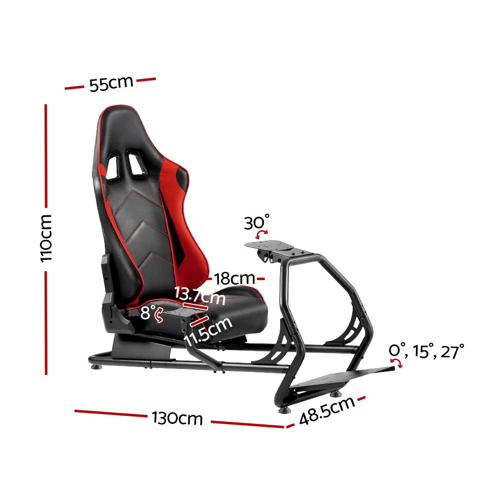 Artiss Racing Simulator Cockpit-Furniture > Bar Stools & Chairs-PEROZ Accessories