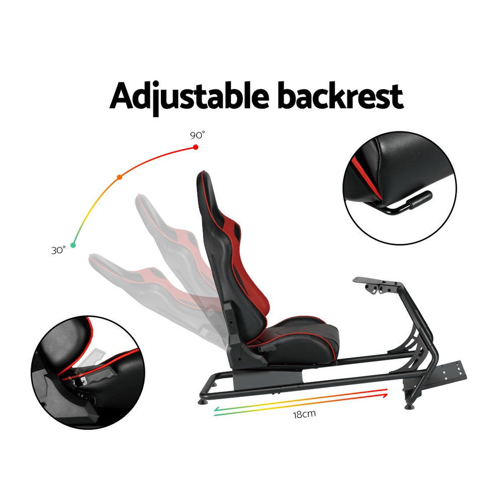 Artiss Racing Simulator Cockpit-Furniture > Bar Stools & Chairs-PEROZ Accessories