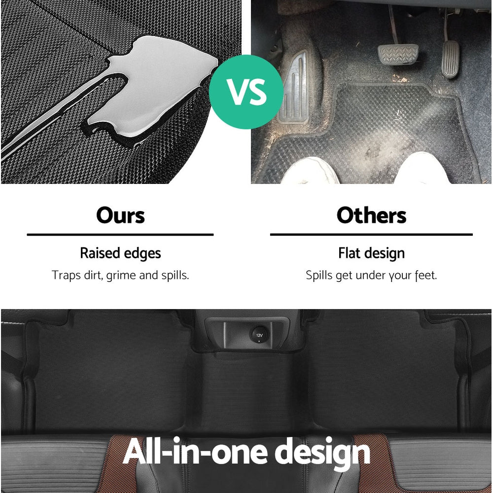 Weisshorn Car Floor Mats Rubber Fits Ford Ranger PX PX2 PX3 Dual Cab 2011-2022 3D-Auto Accessories > Auto Accessories Others > Automotive Decor-PEROZ Accessories