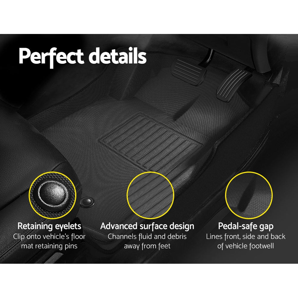 Weisshorn Car Floor Mats Rubber Compatible for Mazda BT50 Dual Crew Cab-Auto Accessories > Auto Accessories Others > Automotive Decor-PEROZ Accessories