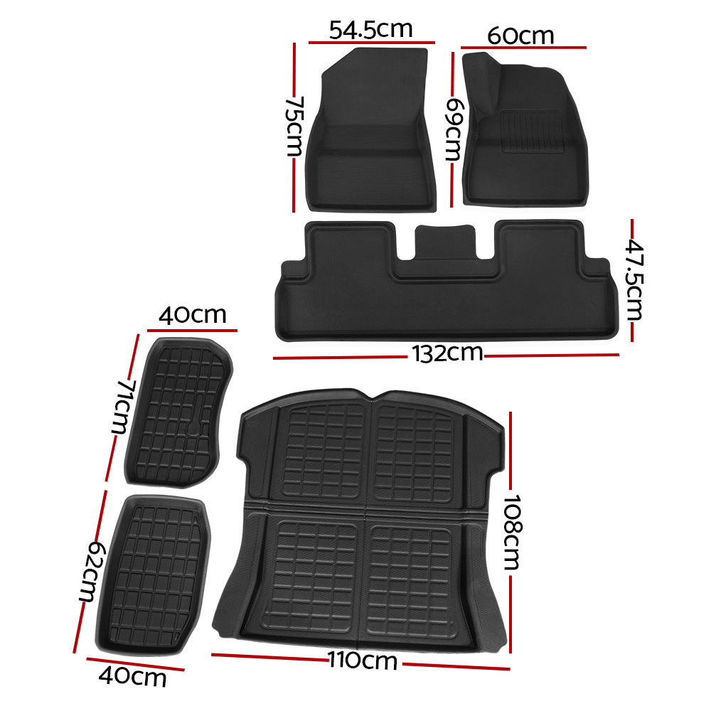 Weisshorn Car Rubber Floor Mats for Tesla Model 3 Trunk Toolbox Cargo Mat Carpet-Auto Accessories > Auto Accessories Others > Automotive Decor-PEROZ Accessories