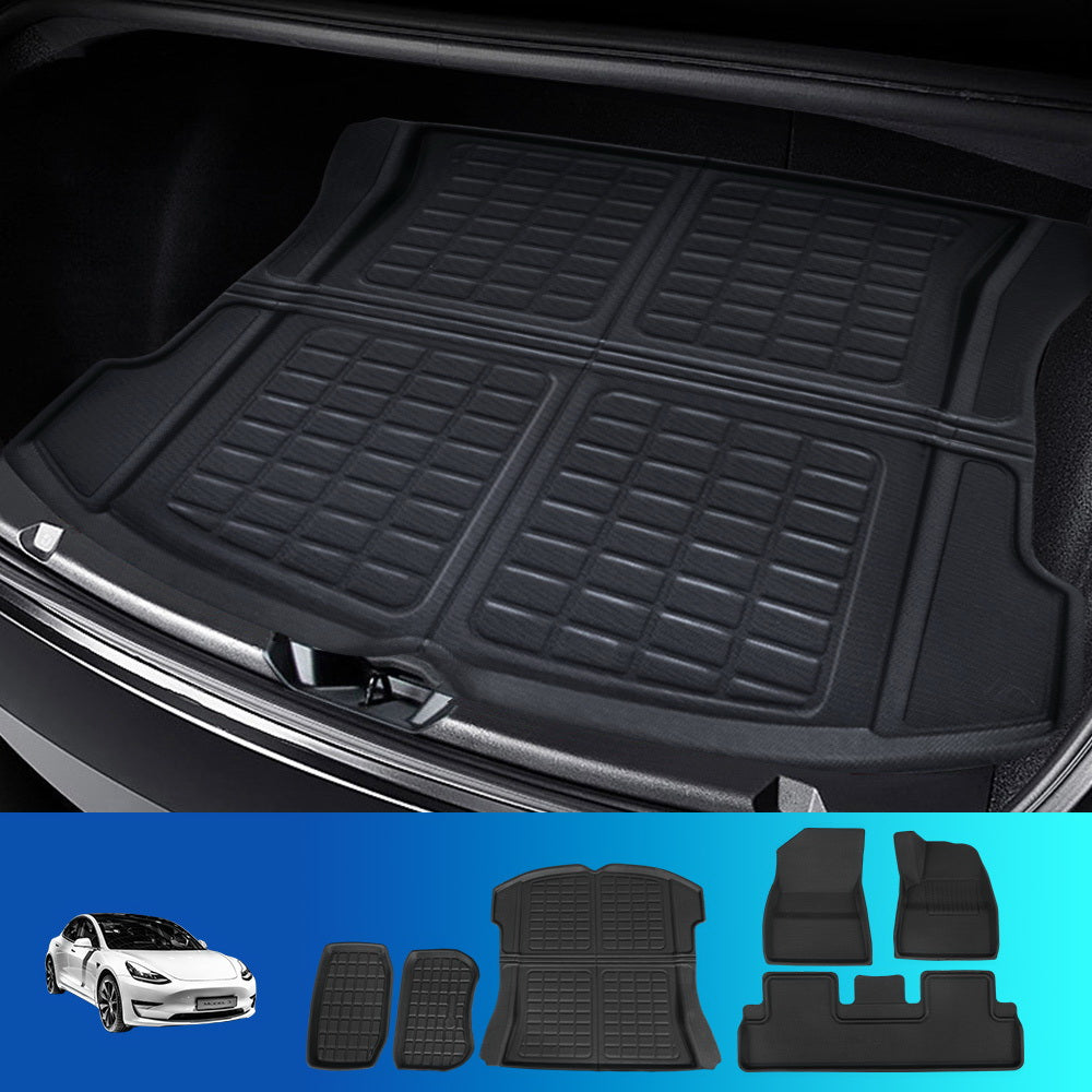Weisshorn Car Rubber Floor Mats for Tesla Model 3 Trunk Toolbox Cargo Mat Carpet-Auto Accessories > Auto Accessories Others > Automotive Decor-PEROZ Accessories