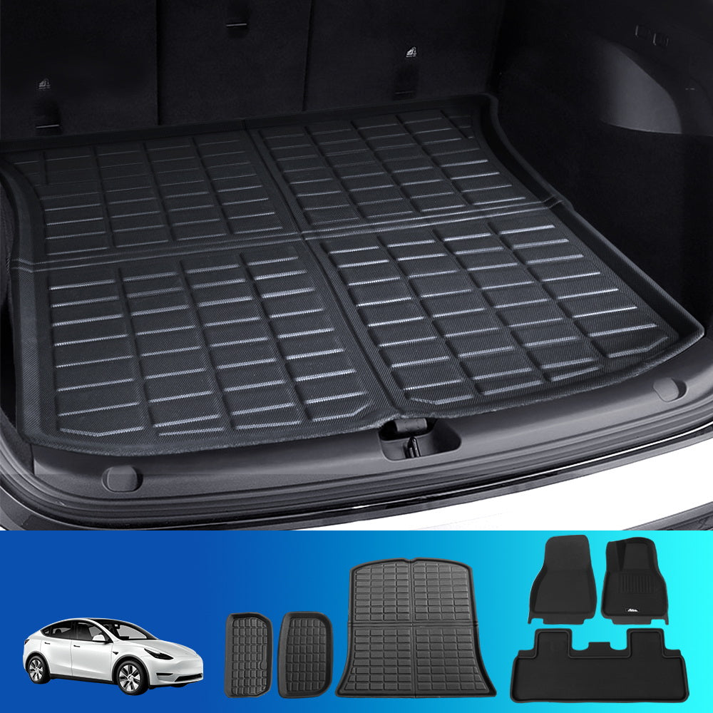 Weisshorn Car Rubber Floor Trunk Toolbox Cargo Mats for Tesla Model Y 2021-2023-Auto Accessories > Auto Accessories Others > Automotive Decor-PEROZ Accessories