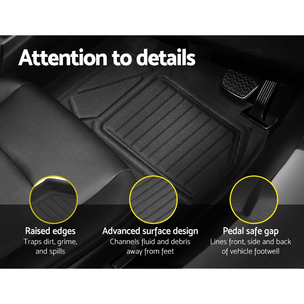 Weisshorn Car Rubber Floor Mats Front And Rear Compatible For Toyota RAV4 2019-2022-Auto Accessories > Auto Accessories Others > Automotive Decor-PEROZ Accessories