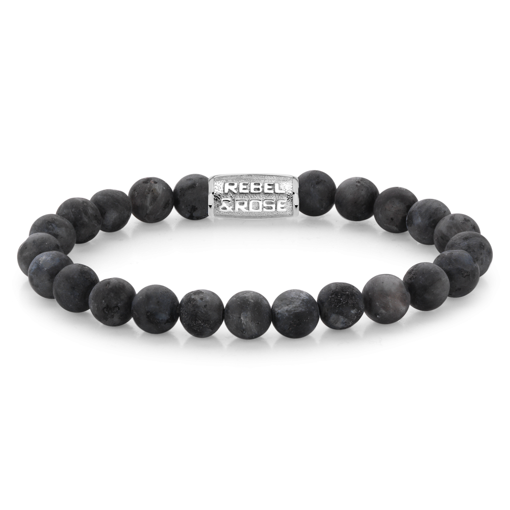 Rebel and Rose Mad Grey Seduction 8mm Bracelet-PEROZ Accessories