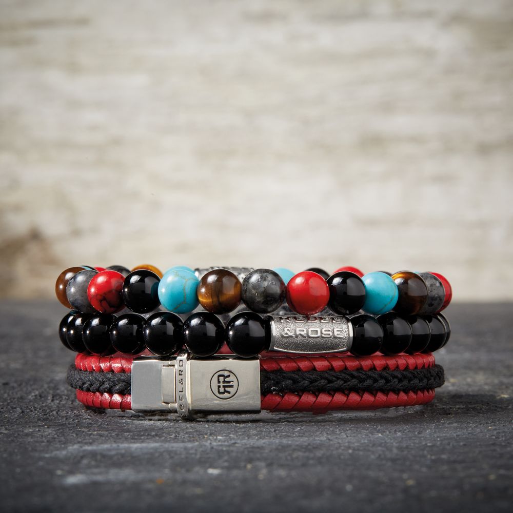 Rebel and Rose Red Hot Summer 8mm Bracelet-PEROZ Accessories