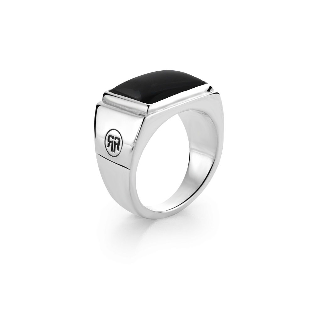Rebel and Rose Ring Square Onyx Lowneck-PEROZ Accessories
