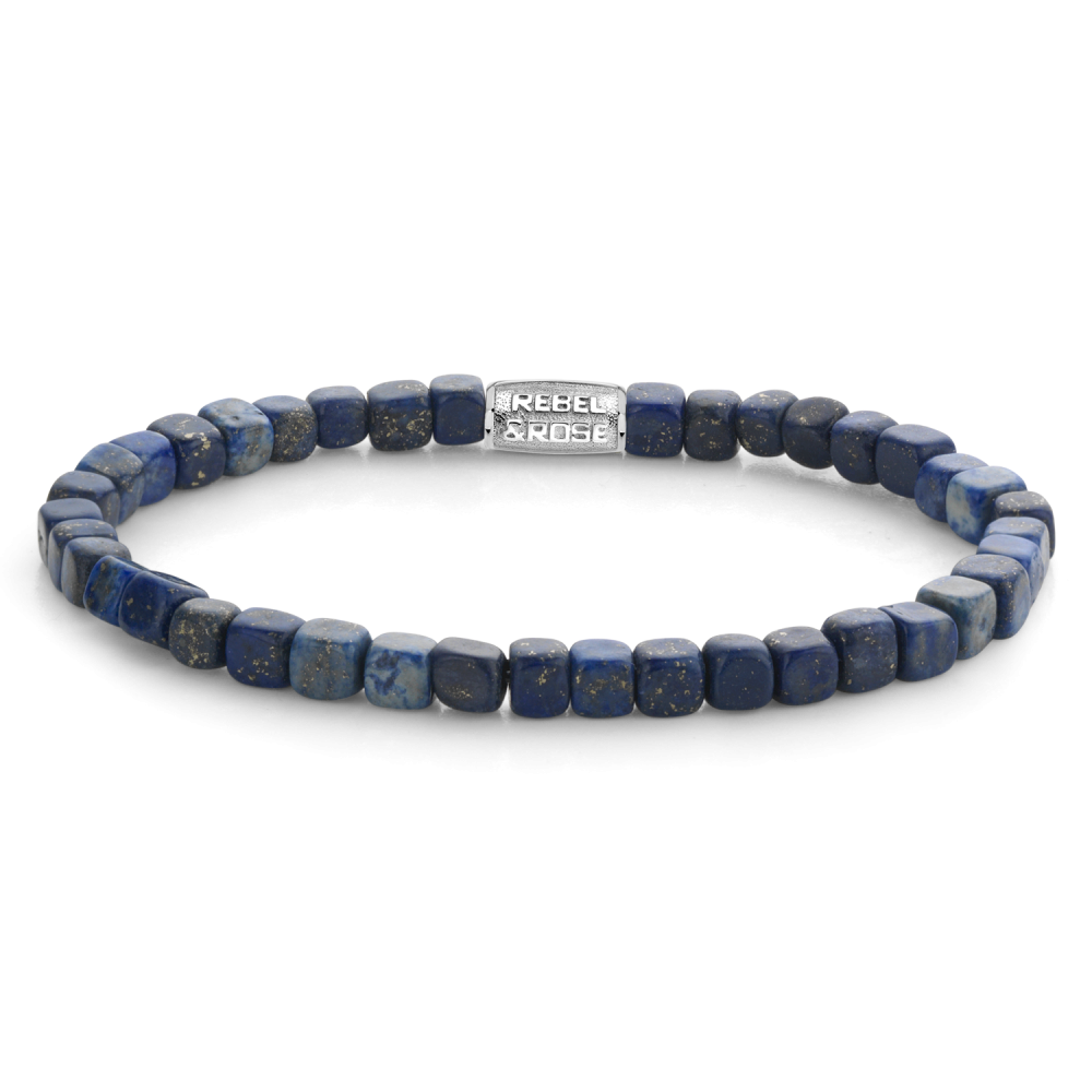 Rebel and Rose Roll The Dices - Lapis Lazuli 4mm Bracelet-PEROZ Accessories