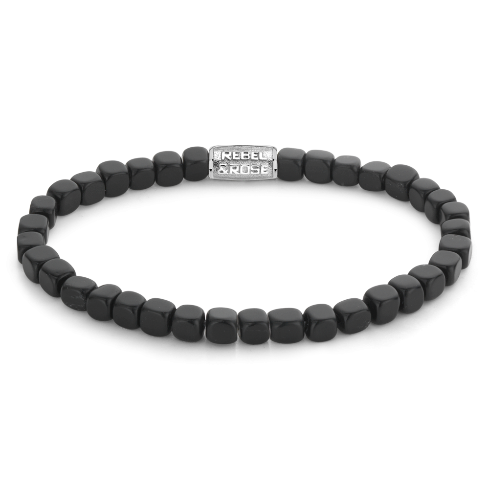 Rebel and Rose Roll The Dices - The Black Stone 4mm Bracelet-PEROZ Accessories