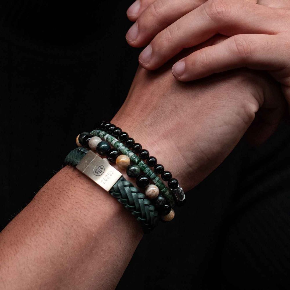 Rebel and Rose Slices - The Green Deal 4mm Bracelet-PEROZ Accessories