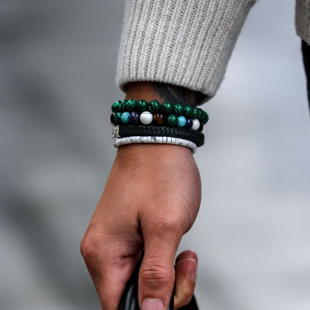 Rebel and Rose Slices - Virgin White 4mm Bracelet-PEROZ Accessories