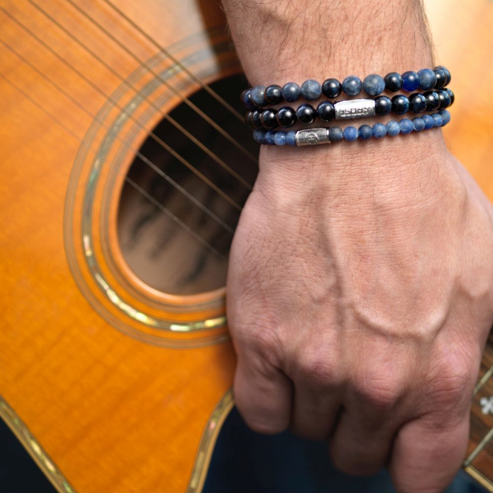 Rebel and Rose Tiger Blues 8mm Bracelet-PEROZ Accessories