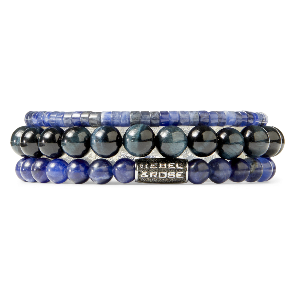 Rebel and Rose Tiger Blues 8mm Bracelet-PEROZ Accessories