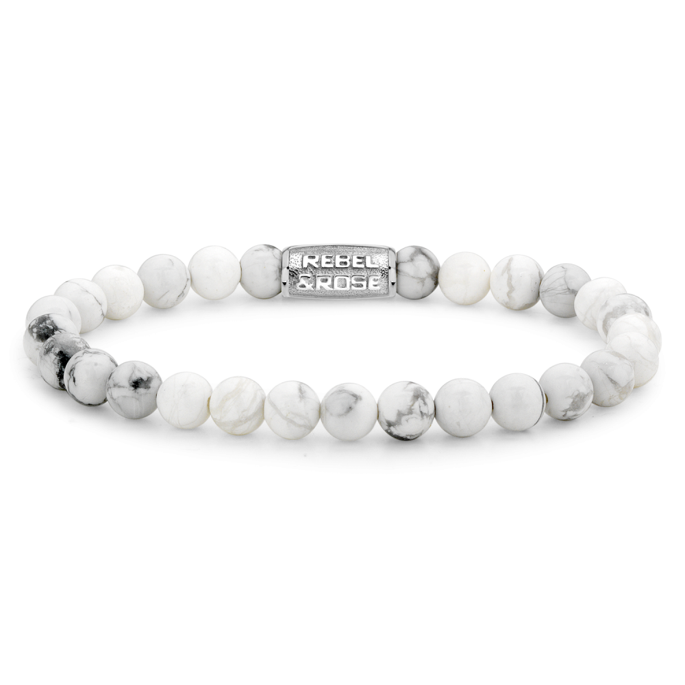 Rebel and Rose Virgin White 6mm Bracelet-PEROZ Accessories