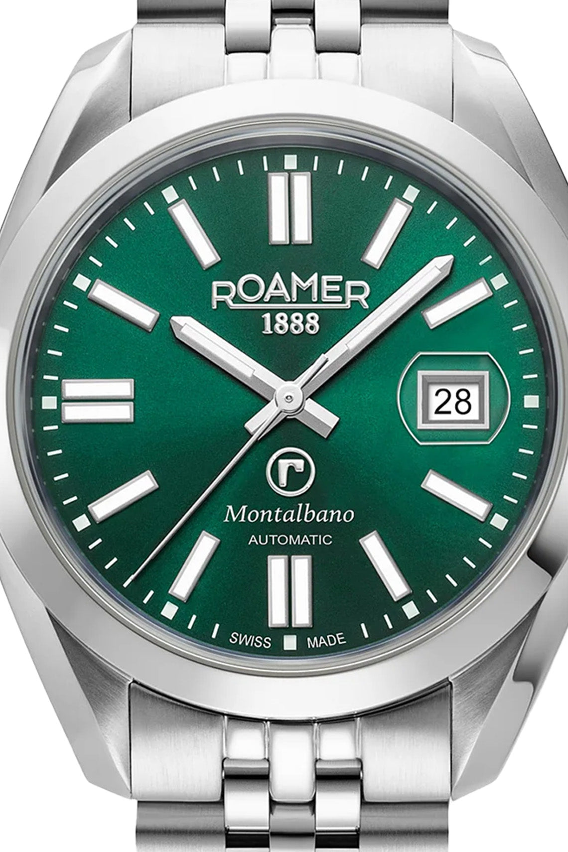 Roamer Montalbano Gents 41mm Green Dial Stainless Steel Strap Watch-PEROZ Accessories