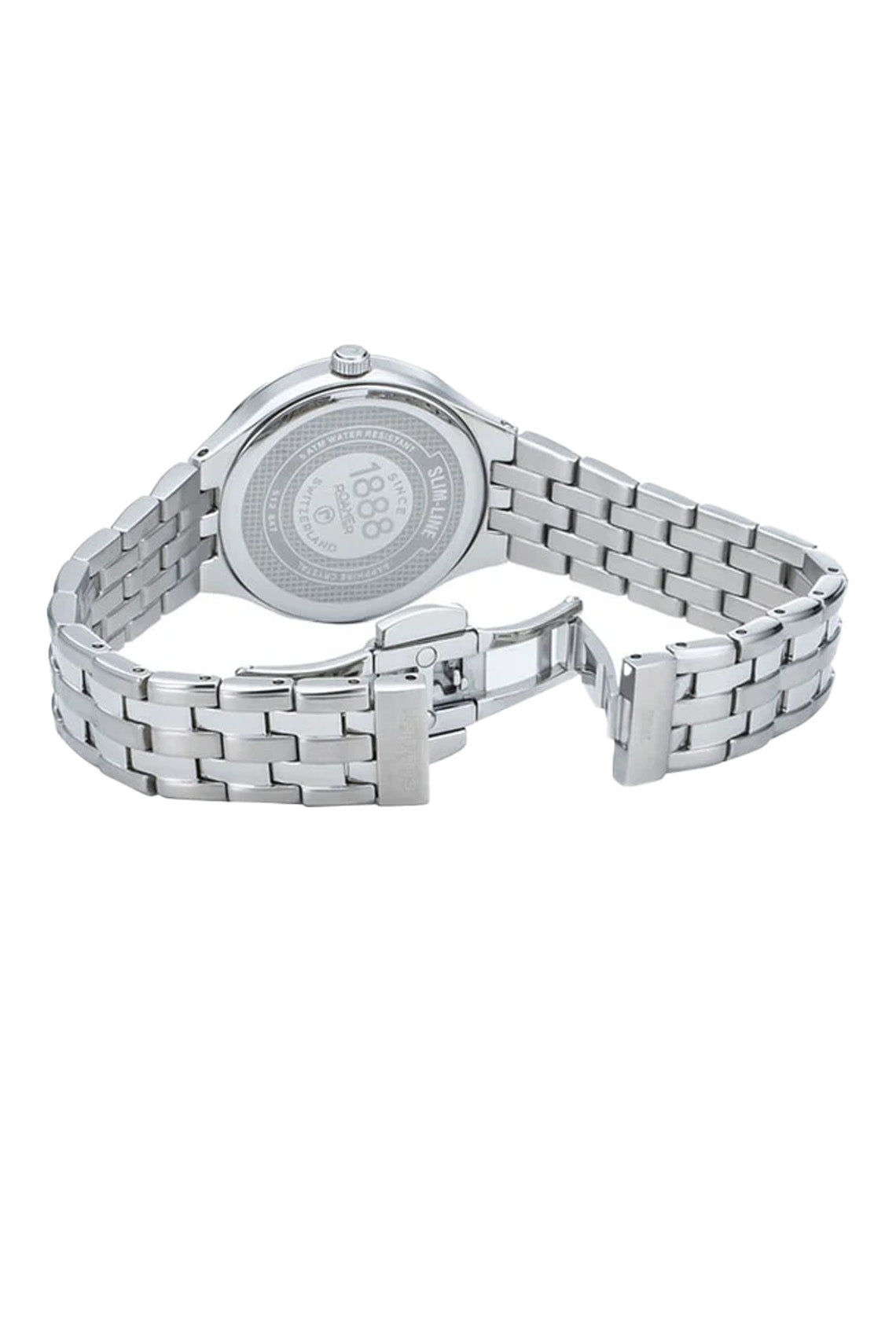 Roamer Slim Line 30mm Mother of Pearl and Diamond Dial Stainless Steel Strap Watch-PEROZ Accessories