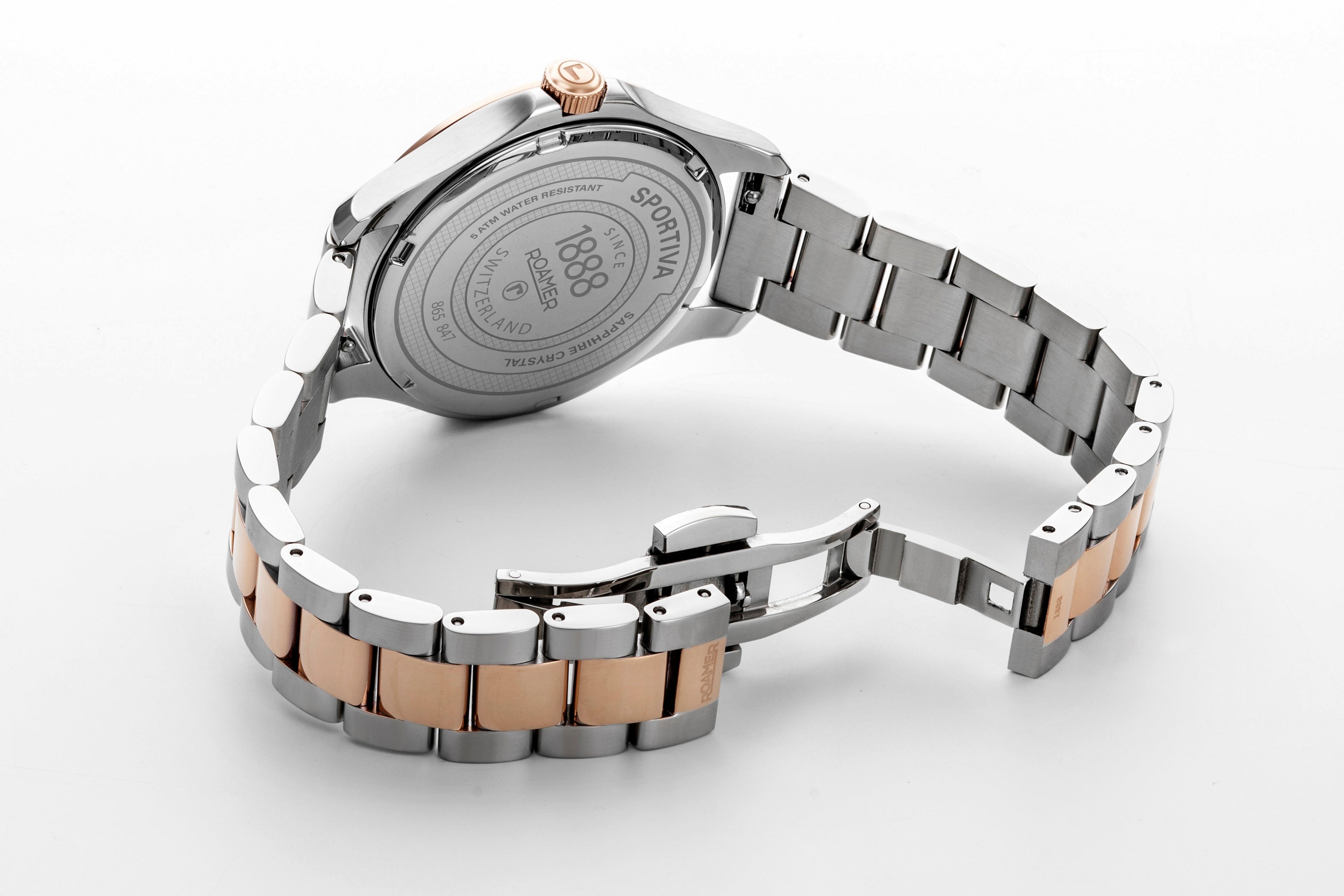 Roamer Swiss Made Sportivo Diamond Two Tone Green Watch-PEROZ Accessories