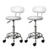 Artiss 2x Salon Stool Swivel Chair Backrest White-Bar Stools-PEROZ Accessories