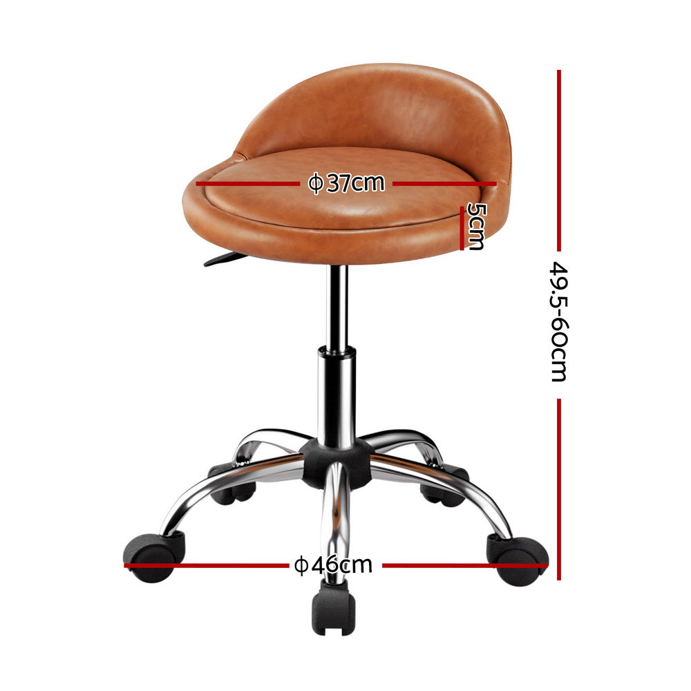 Artiss Salon Stool Swivel Chair Backrest Chairs-Furniture > Bar Stools & Chairs-PEROZ Accessories