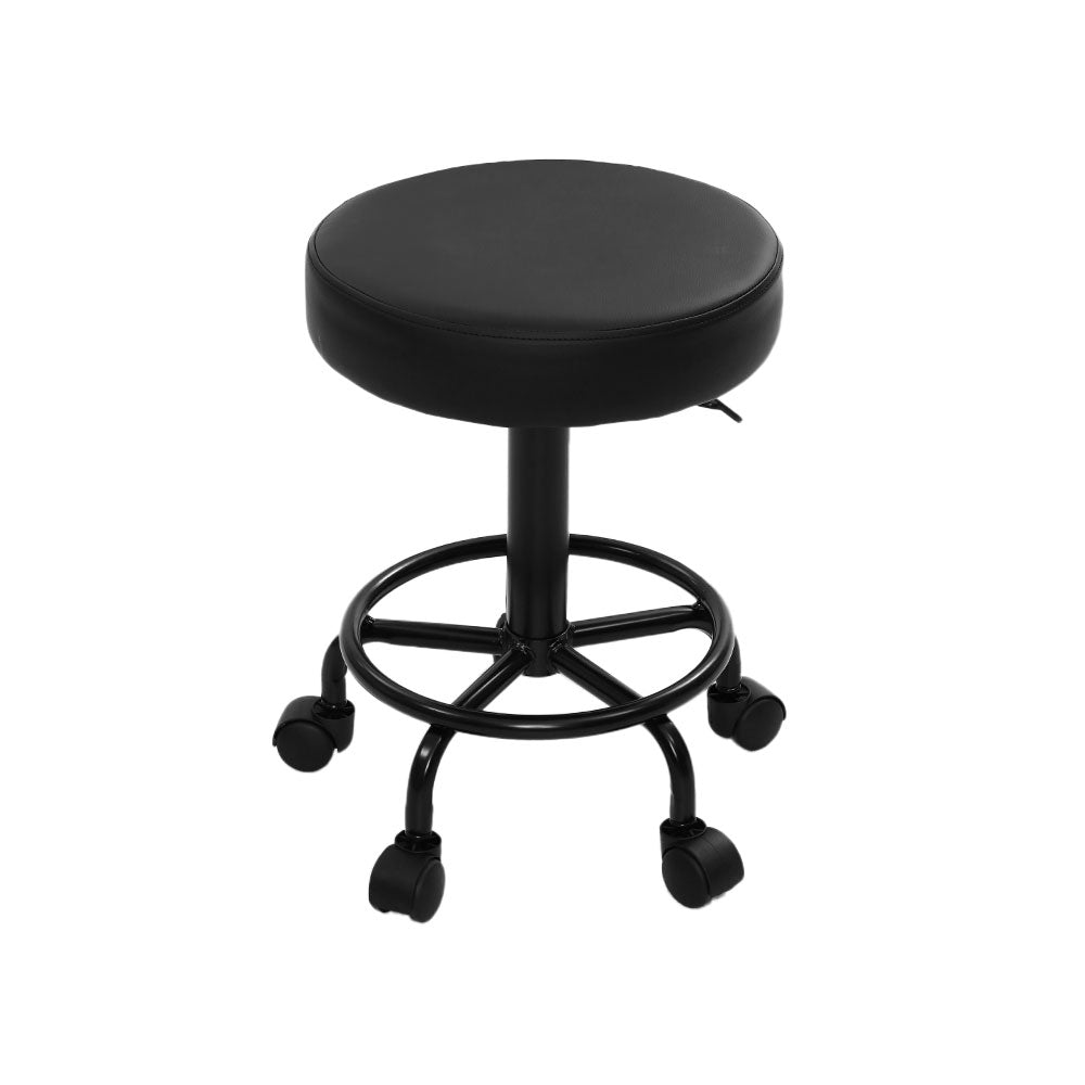 Artiss 2x Salon Stool Round Swivel Chair-Bar Stools-PEROZ Accessories