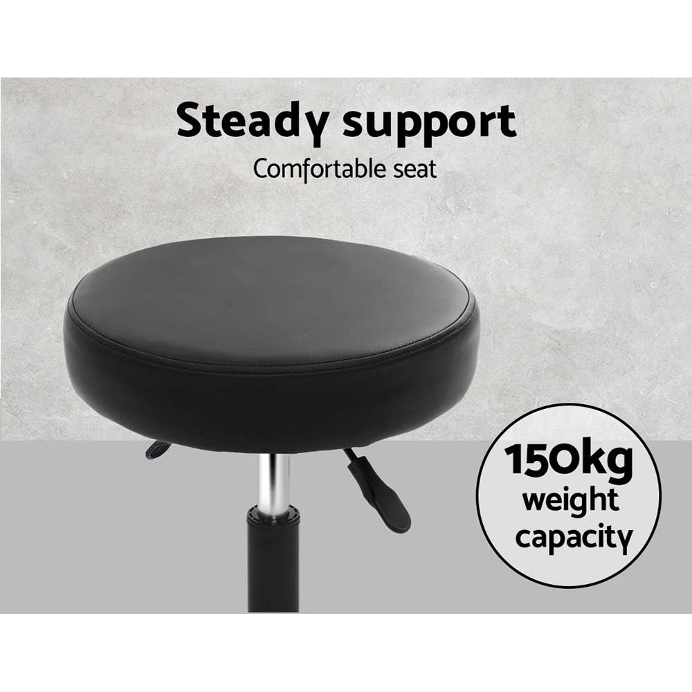 Artiss 2x Salon Stool Round Swivel Chair-Bar Stools-PEROZ Accessories