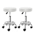 Artiss 2x Salon Stool Round Swivel Chair White-Bar Stools-PEROZ Accessories