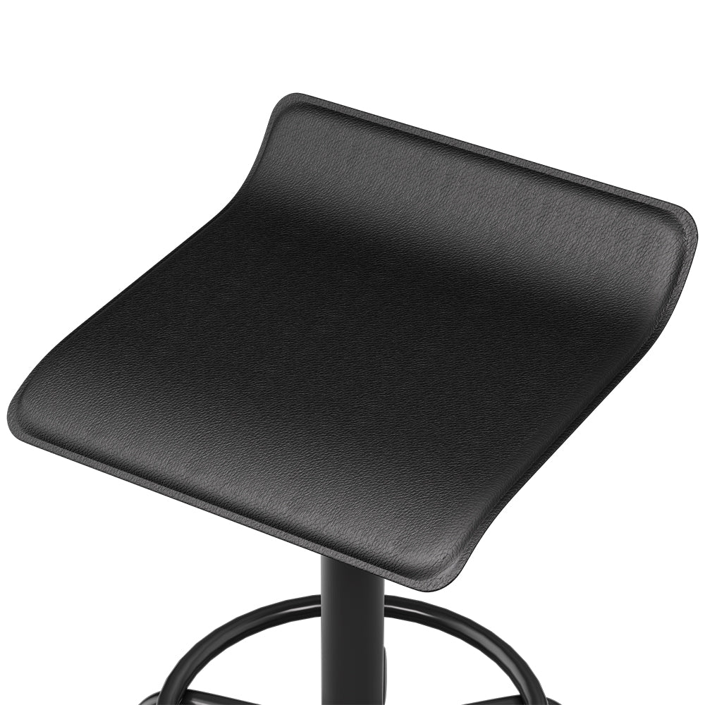 Artiss Salon Stool Square Swivel Chair Black-Furniture > Bar Stools & Chairs-PEROZ Accessories