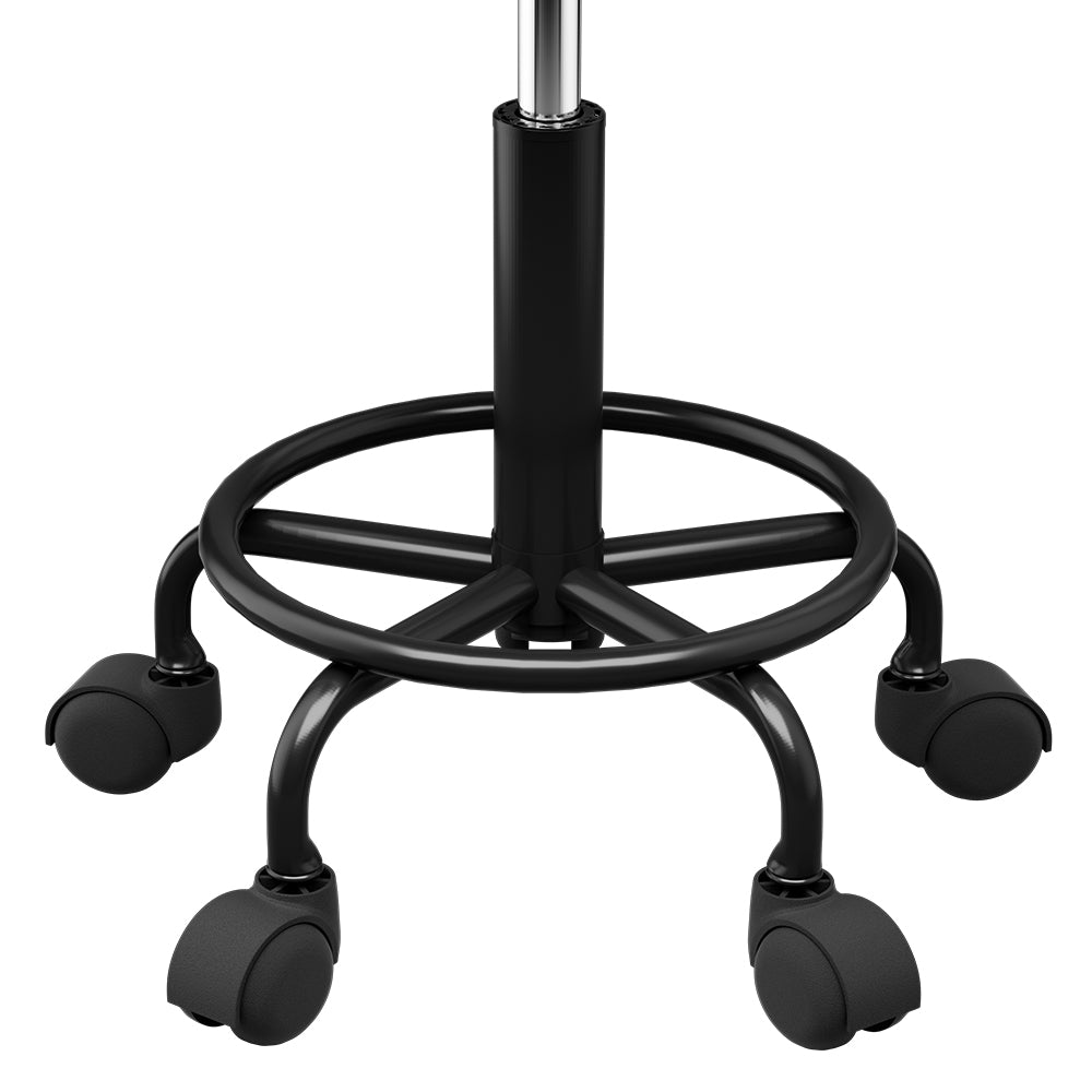 Artiss Salon Stool Square Swivel Chair Black-Furniture > Bar Stools & Chairs-PEROZ Accessories