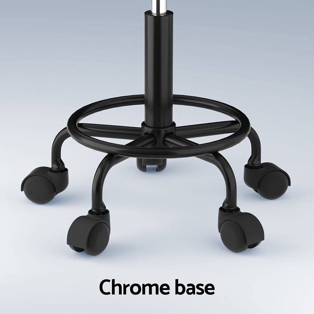 Artiss Salon Stool Square Swivel Chair Black-Furniture > Bar Stools & Chairs-PEROZ Accessories