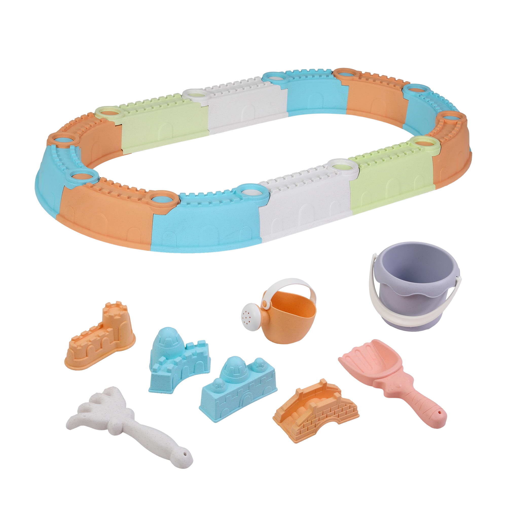 Keezi Kids Sandpit Set Beach Toys Sand Box Outdoor Backyard Play Area-Baby & Kids > Baby & Kid&