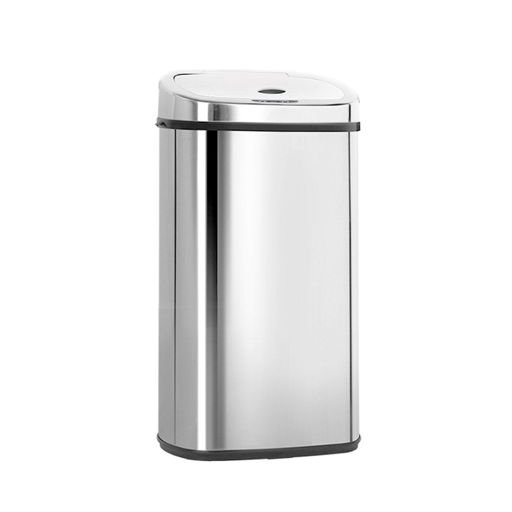 Devanti 50L Motion Sensor Bin Rubbish Automatic Silver-Home & Garden > Kitchen Bins-PEROZ Accessories
