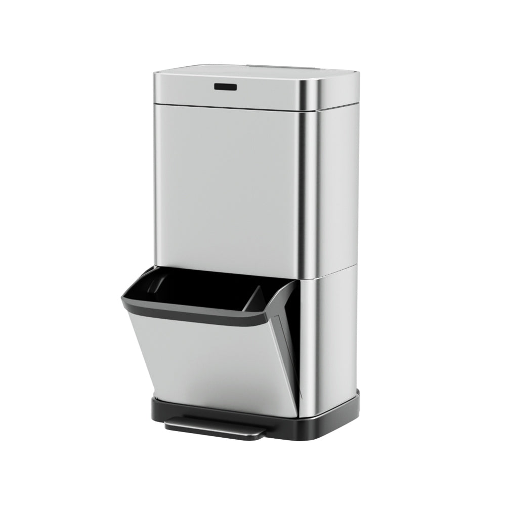 Devanti 70L Motion Sensor Bin Pedal Bins Automatic Siver-Appliances > Appliances Others-PEROZ Accessories
