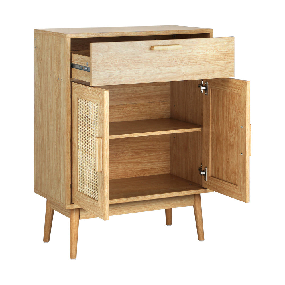 Oikiture Sideboard Cabinet Buffet Rattan Furniture Cupboard Hallway Table Wood-Sideboard-PEROZ Accessories