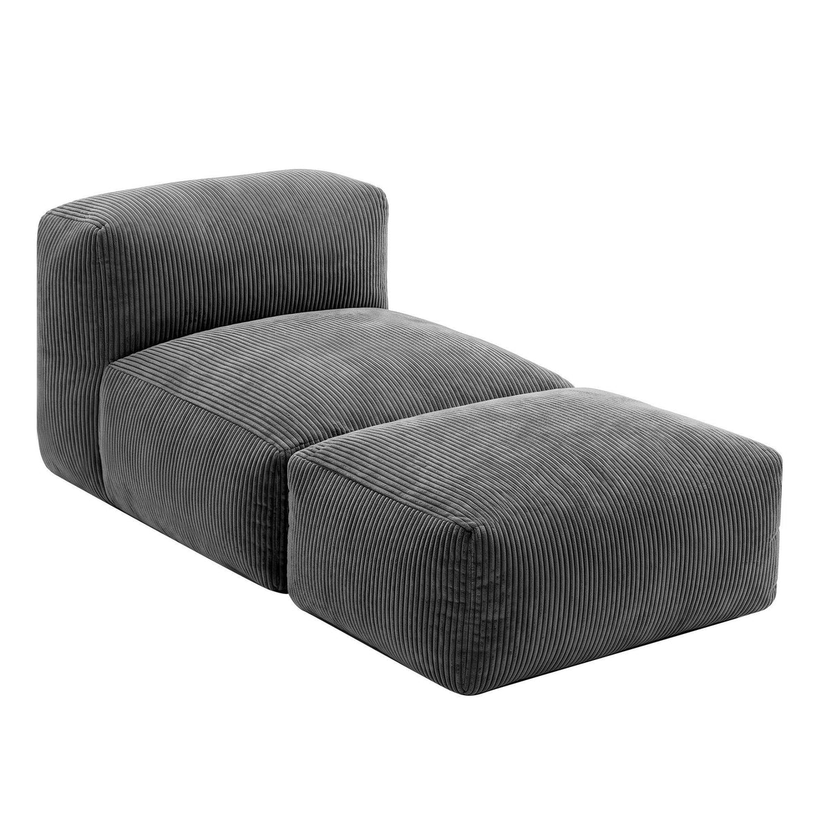 Artiss Foldable Bean Bag Sofa Bed Cloud Couch Boneless Floor Lounger Chair Grey-Furniture > Sofas > Sofas & Sofa Beds-PEROZ Accessories