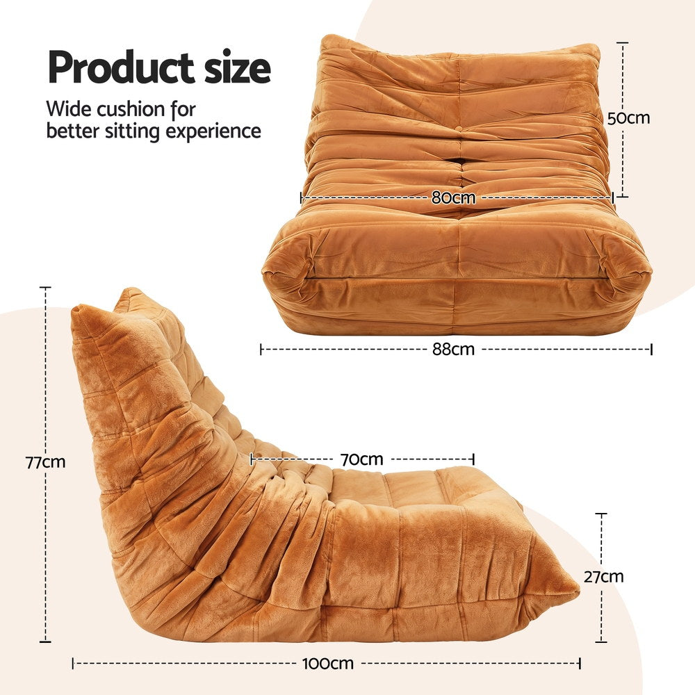 Artiss Lazy Sofa Accent Chair Floor Couch Leisure Lounge Foam Pouffe Recliner-Furniture > Sofas > Sofas & Sofa Beds-PEROZ Accessories