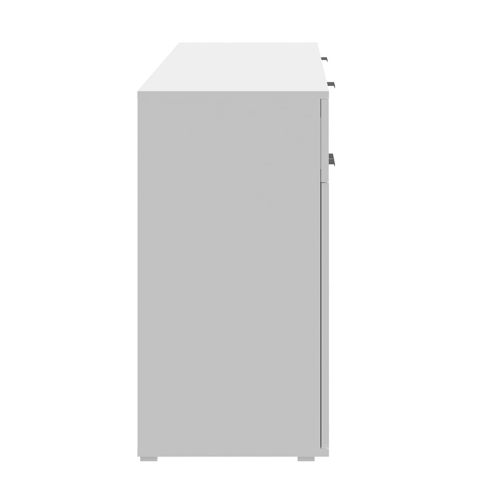 Oikiture Sideboard High Gloss 4 Doors 2 Drawers White-Sideboards-PEROZ Accessories