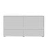 Oikiture Sideboard High Gloss 4 Doors 2 Drawers White-Sideboards-PEROZ Accessories