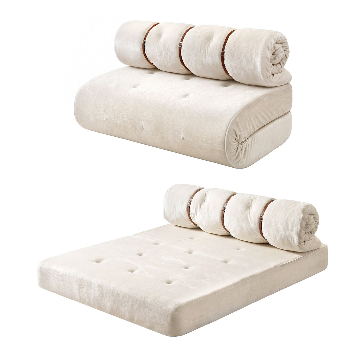 Artiss Convertible Sofa Bed Roll-Up Sleeper Chair Fold Out Couch Floor Lounge-Furniture > Sofas > Sofas & Sofa Beds-PEROZ Accessories