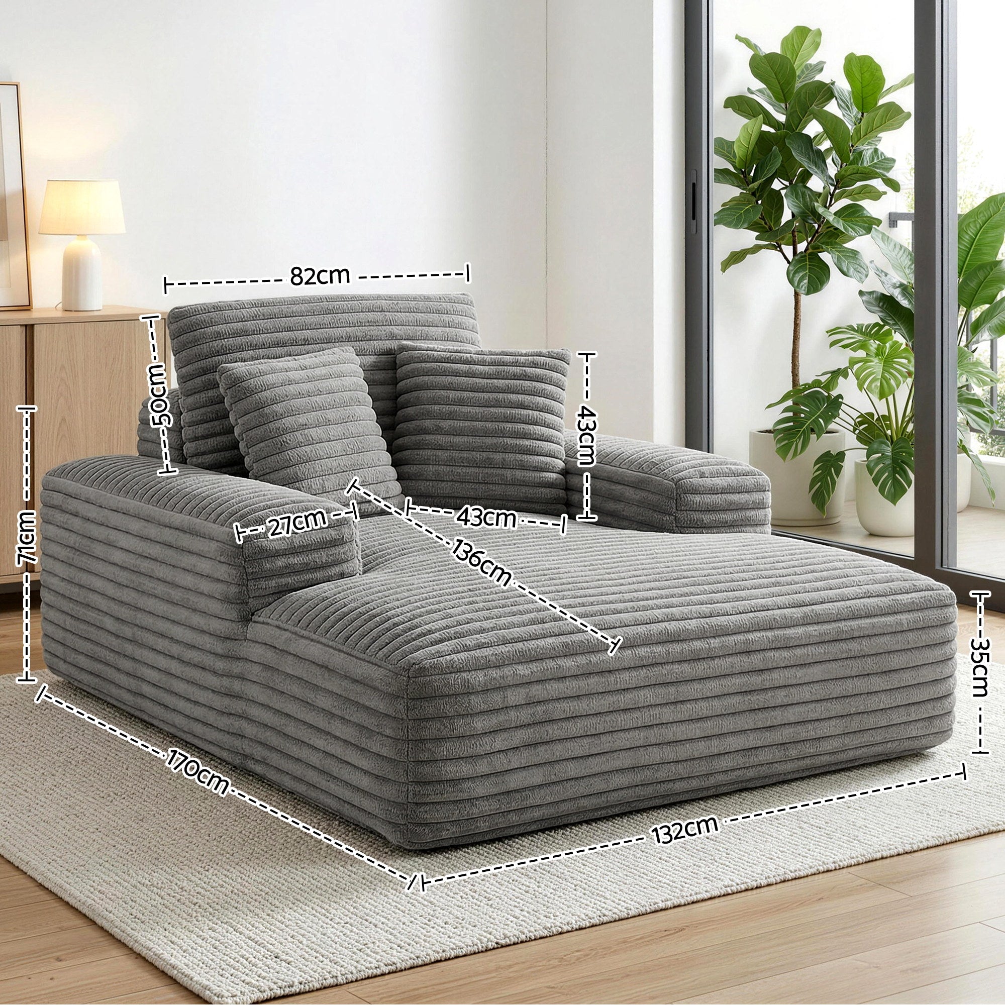 Artiss Sofa Bed Lounge Chair Recliner Couch Reading Chairs Sleeper Cloud Sofas-Furniture > Sofas > Sofas & Sofa Beds-PEROZ Accessories