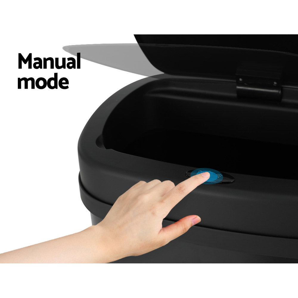 Devanti 50L Sensor Bin Motion Rubbish Automatic Black-Appliances > Kitchen Appliances-PEROZ Accessories