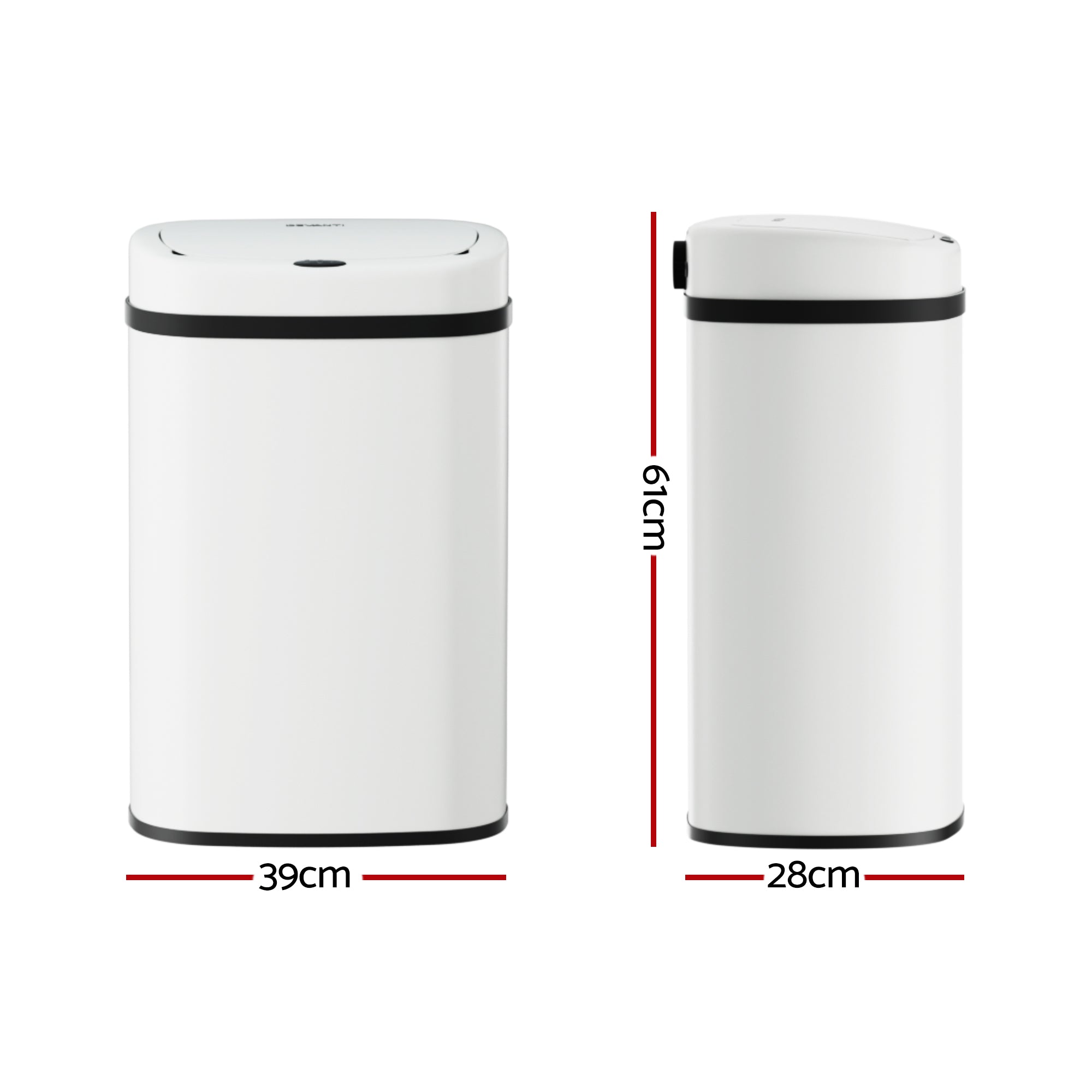 Devanti 50L Sensor Bin Motion Rubbish Automatic White-Appliances > Kitchen Appliances-PEROZ Accessories
