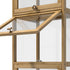 Oikiture Display Cabinet Slim 5-Tier Shelves Clear Oak-Storage Cabinets-PEROZ Accessories