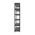 Oikiture Display Cabinet 5 Tiers Clear Door Black-Storage Cabinets-PEROZ Accessories