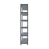 Oikiture Display Cabinet 5 Tiers Clear Door Grey-Storage Cabinets-PEROZ Accessories