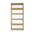 Oikiture Display Cabinet 5-Tier Clear Shelves Oak-Storage Cabinets-PEROZ Accessories