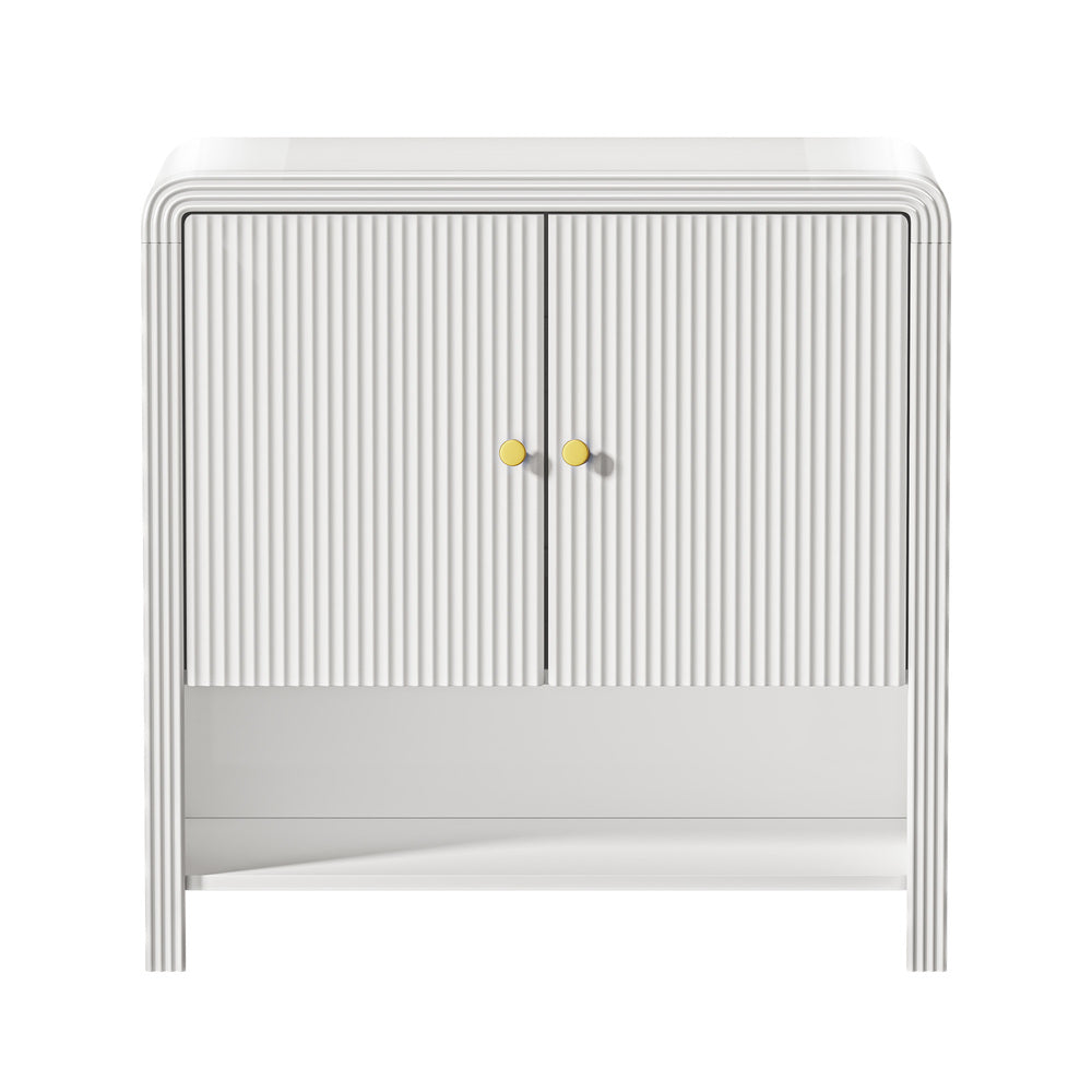 Oikiture Buffet Sideboard Storage Cabinet 2 Doors Cupboard White-Sideboard-PEROZ Accessories